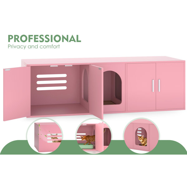 Tucker Murphy Pet™ Litter Box Enclosure for 2 Cats, Cat Litter Box